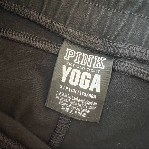 Pink Victoria's Secret Black Logo Joggers Sweat Pants - Picture 5 of 5